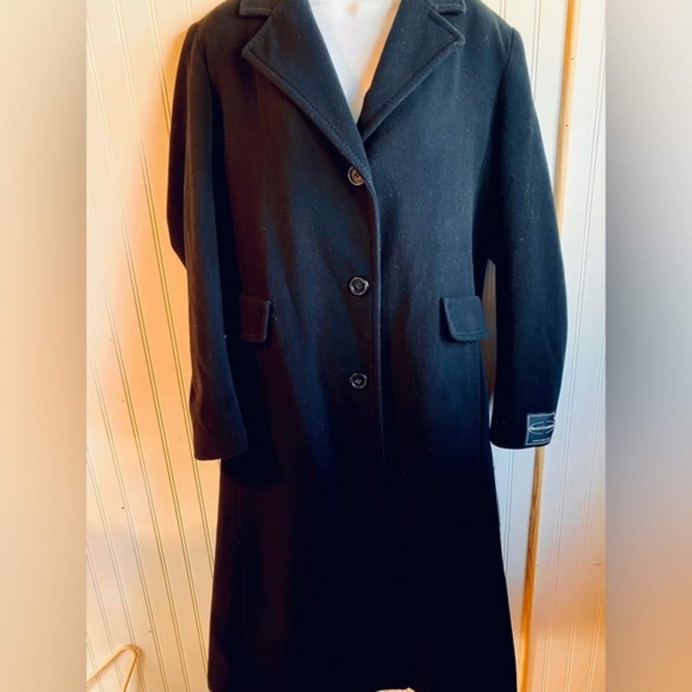 Forecaster Boston winter long wool and Cashmere coat.Black